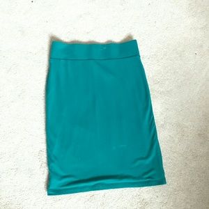 Green pencil skirt